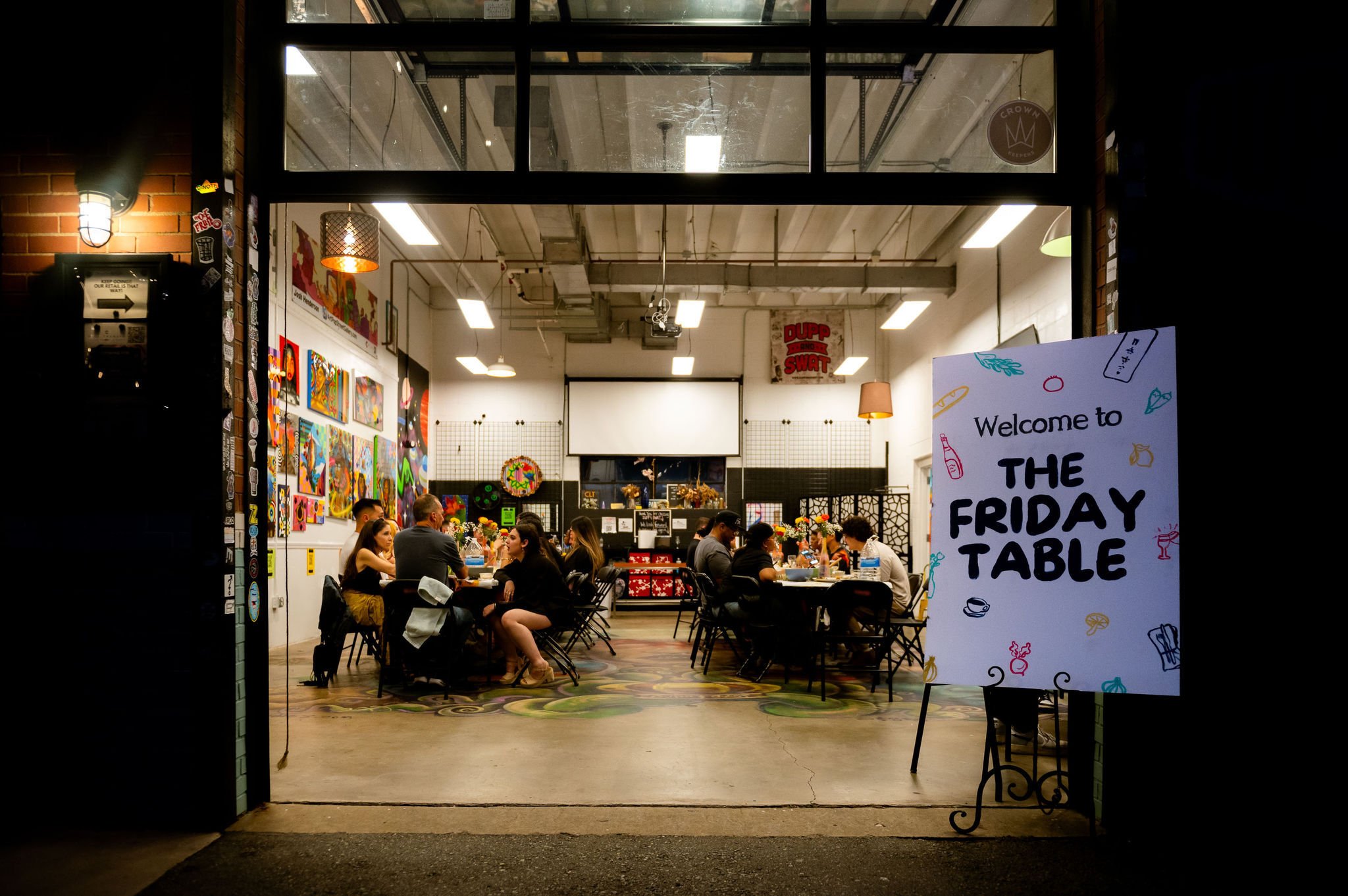 The Friday Table community, family-style dinner